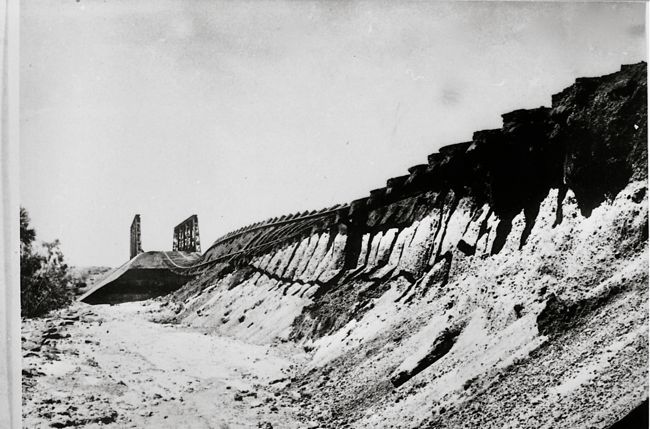 Railway lines washed away