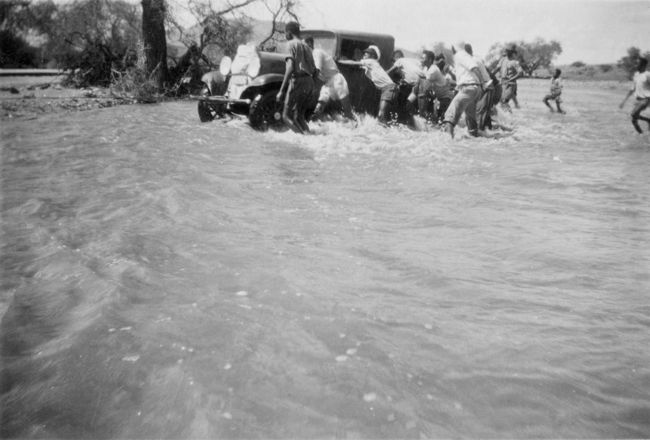 Khan river in flood. 1934 
